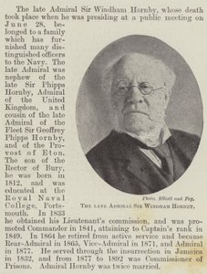 O falecido almirante Sir Windham Hornby de English Photographer