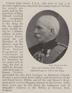 O falecido coronel John Davis, ajudante de vida para o rei de English Photographer