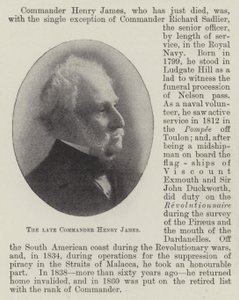 O falecido comandante Henry James de English Photographer