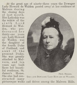 A falecida viúva Lady Howard de Walden de English Photographer