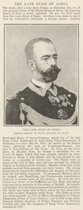 O falecido duque de Aosta, príncipe Amadeo da Itália, ex-rei da Espanha de English Photographer