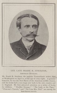O falecido Frank R Stockton, romancista americano de English Photographer