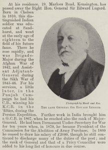 O falecido general Sir Edward Lugard de English Photographer