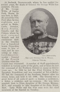 O falecido general Sir G Willis, veterano da Crimeia de English Photographer