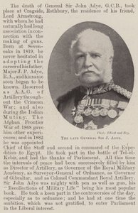 O falecido general Sir J Adye de English Photographer