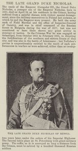 O falecido grão-duque Nicolau da Rússia de English Photographer