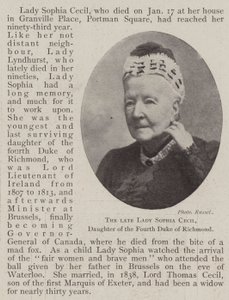 A falecida Lady Sophia Cecil, filha do quarto duque de Richmond de English Photographer