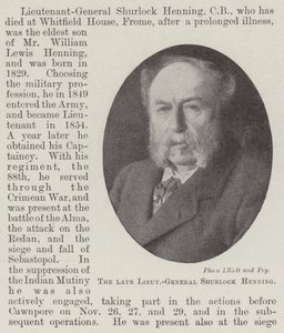 O falecido tenente-general Shurlock Henning de English Photographer