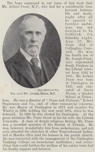 O falecido Sr. Arthur Pease, MP de English Photographer