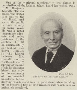O falecido Sr. Benjamin Lucraft de English Photographer