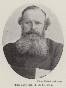 O falecido Sr. JJ Colman de English Photographer