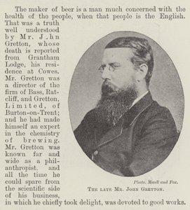 O falecido Sr. John Gretton de English Photographer