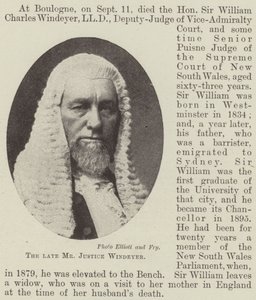 O falecido Sr. Justice Windeyer de English Photographer