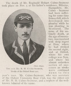 O falecido Sr. RH Culme-Seymour, curso do barco de Oxford 1901