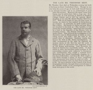 O falecido Sr. Theodore Bent de English Photographer