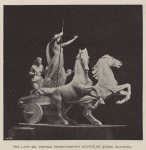 O falecido Sr. Thomas Thornycrofts Estátua da Rainha Boadicea de English Photographer