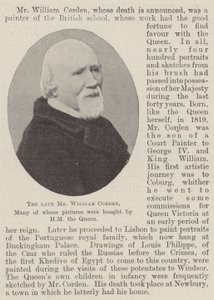 O falecido Sr. William Corden, Muitas de cujas fotos foram compradas por HM a Rainha de English Photographer