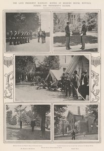 O falecido Presidente McKinley, cenas na casa de Milburn, Buffalo, durante os presidentes de doença
