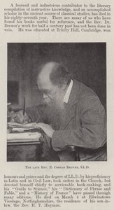 O falecido reverendo E Cobham Brewer, LLD de English Photographer