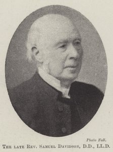 O falecido reverendo Samuel Davidson, DD, LLD de English Photographer