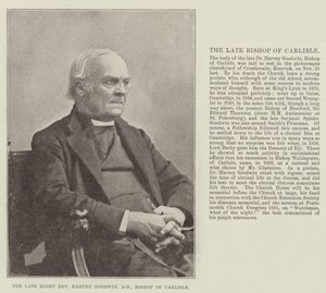 O reverendo tardio Harvey Goodwin, DD, bispo de Carlisle de English Photographer