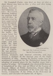 O falecido Sir Campbell Clarke, Correspondente Especial de English Photographer