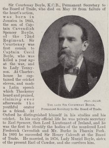 O falecido Sir Courtenay Boyle, Secretário Permanente da Junta Comercial de English Photographer
