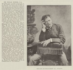 O falecido Sir Edgar Boehm, RA, escultor de English Photographer