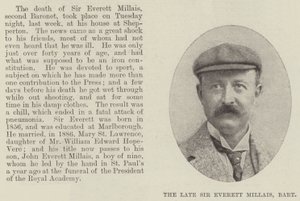 O falecido Sir Everett Millais, Baronet de English Photographer