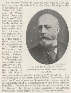 O falecido Sir Francis de Winton, ex-controlador do Príncipe de Waless Household de English Photographer