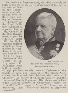 O falecido Sir Frederick Abel, Distinguished Chemist de English Photographer