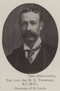 O falecido Sir HL Thompson, KCMG, governador de Santa Lúcia de English Photographer
