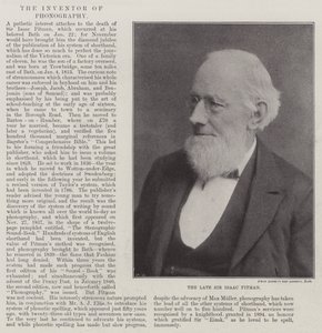 O falecido Sir Isaac Pitman de English Photographer
