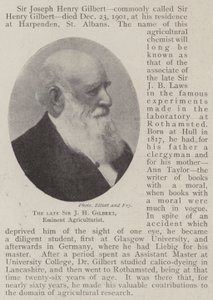 O falecido Sir JH Gilbert, Eminente Agricultor de English Photographer