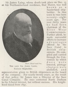 O falecido Sir James Laing, eminente construtor naval de English Photographer