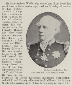 O falecido Sir John Sydney Webb de English Photographer