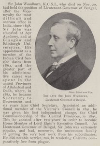O falecido Sir John Woodburn, vice-governador de Bengala