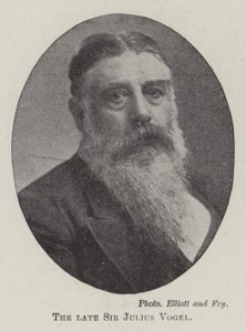 O falecido Sir Julius Vogel de English Photographer