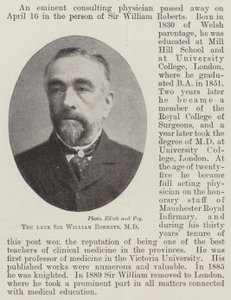 O falecido Sir William Roberts, MD de English Photographer