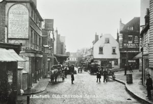 Três Tuns Old Kings Head, Rua Surrey, Croydon: visão geral, 1885 de English Photographer