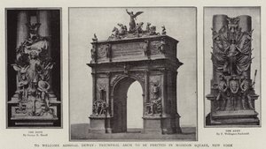 Para receber o Almirante Dewey, Arco do Triunfo a ser erguido em Madison Square, Nova York de English Photographer