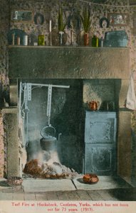 Incêndio relvado em Huckaback, Castleton, Yorks, que não existe há 73 anos. Postal enviado em 1913. de English Photographer