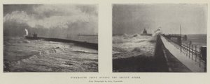 Tynemouth Jetty durante a recente tempestade de English Photographer