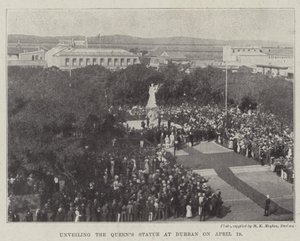 Desvendando a estátua do Queens em Durban em 19 de abril de English Photographer
