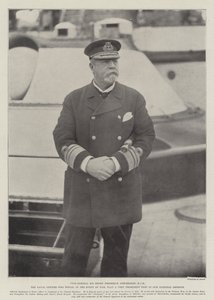 O vice-almirante Sir Henry Frederick Stephenson, da KCB, oficial da Marinha que, em caso de guerra, desempenharia um papel muito importante em nossa defesa nacional.