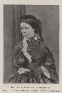 Mulheres vitorianas em Westminster, Lady Augusta Stanley, enterrada na Abadia de 1876 de English Photographer