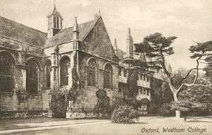 Wadham College, Oxford, Oxfordshire (foto a p/b) de English Photographer
