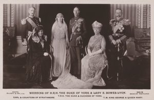 Casamento de HRH o duque de York e Lady E Bowes-Lyon de English Photographer