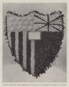 Coroa de flores enviada para o Senhor Herschells Funeral pela Sociedade Americana em Londres de English Photographer