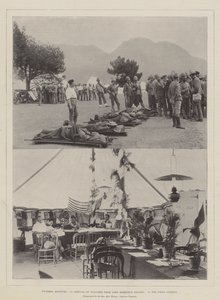 Hospital Wynberg, Chegada dos Feridos da Coluna Lord Roberts, a Biblioteca de Campo de English Photographer